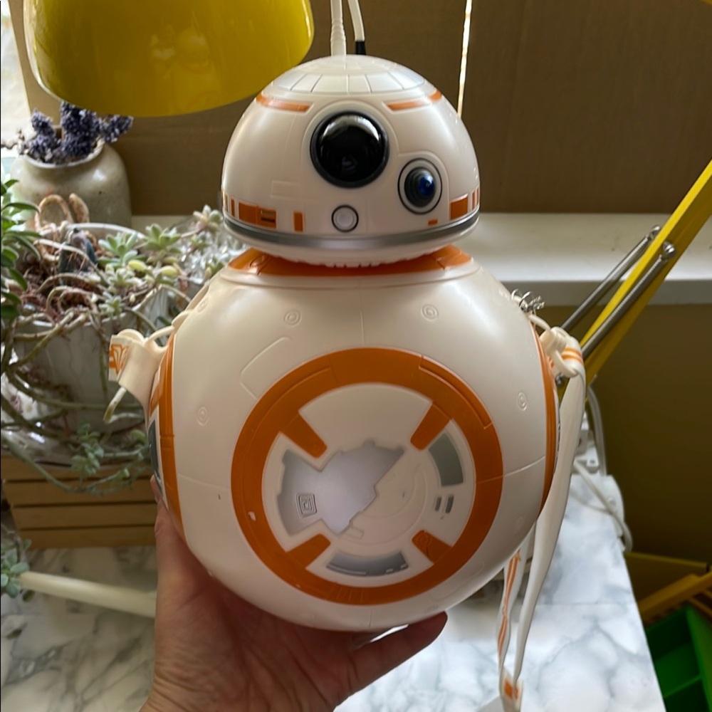 Star Wars BB-8 Popcorn Bucket Case white Tokyo Disney Land Resort - USED ASIS